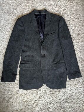 J. Crew Charcoal Herringbone Wool Sport Coat